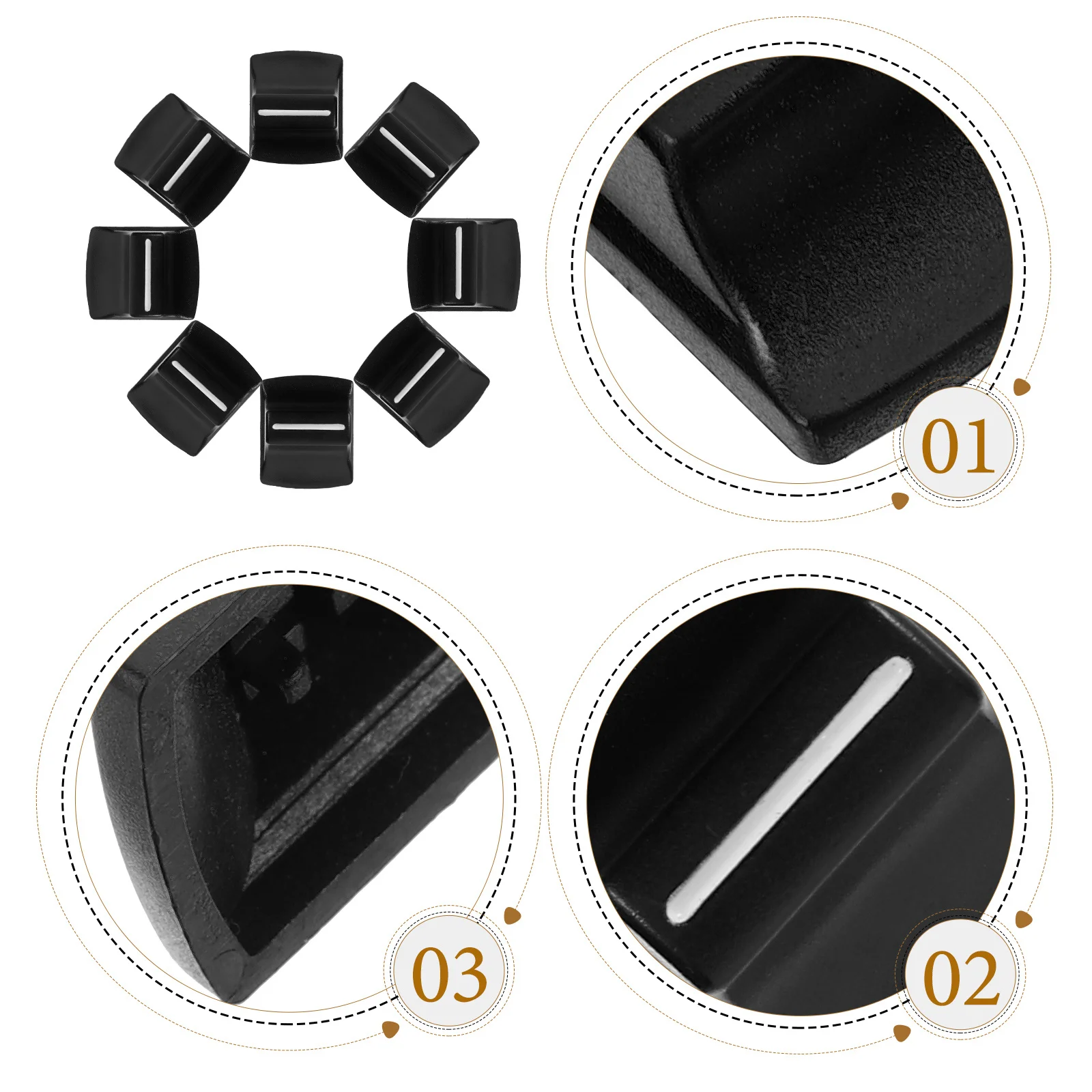8Pcs Mixer Fader Caps Plastic Slider Potentiometer Knobs Durable Easy Installation Volume Control Slider Caps Fader Knobs
8Pcs Mixer Fader Caps Plastic Slider Potentiometer Knobs Durable Easy Installation Volume Control Slider Caps Fader Knobs
