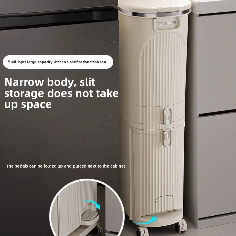 Large Kitchen Trash Can, Double-Layer High-Capacity Food Waste Bin, Dry & Wet Separation,Sorting Garbage Bin,Bedroom Wastebasket
Large Kitchen Trash Can, Double-Layer High-Capacity Food Waste Bin, Dry & Wet Separation,Sorting Garbage Bin,Bedroom Wastebasket