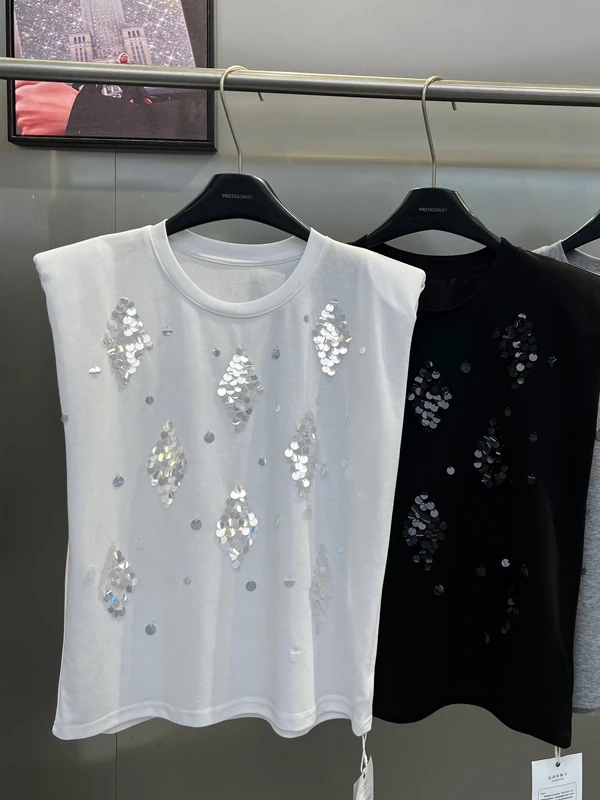 Sokasa 2025 Summer New European Sle Women's Casual Loose Svel round Ne Glitter Slimming Versatile T-irt
Sokasa 2025 Summer New European Sle Women's Casual Loose Svel round Ne Glitter Slimming Versatile T-irt