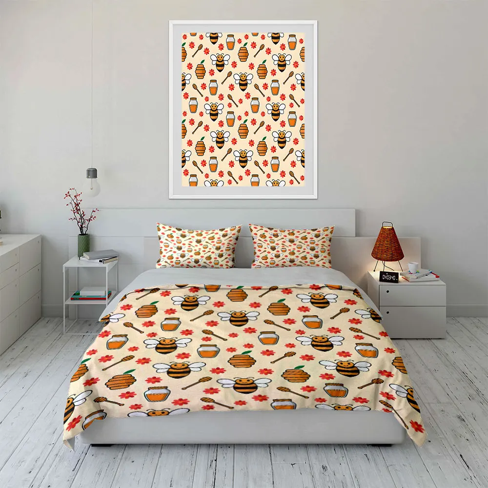 Bee Honeycomb Jar Set - Kitchen Decor Multiple sizes kid's and adults' bedroom Exquisite 3PC bedding set, gift
Bee Honeycomb Jar Set - Kitchen Decor Multiple sizes kid's and adults' bedroom Exquisite 3PC bedding set, gift