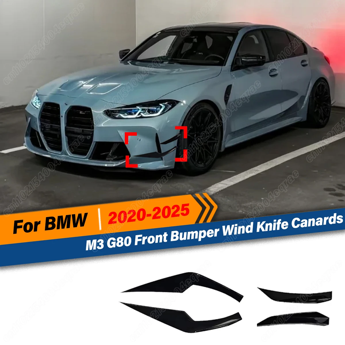 For BMW M3 M4 G80 G81 G82 G83 2021 2022 2023 2024 4Pcs Front Bumper Wind Knife Canards Side Air Vent Trims Accessories BodyKits
For BMW M3 M4 G80 G81 G82 G83 2021 2022 2023 2024 4Pcs Front Bumper Wind Knife Canards Side Air Vent Trims Accessories BodyKits