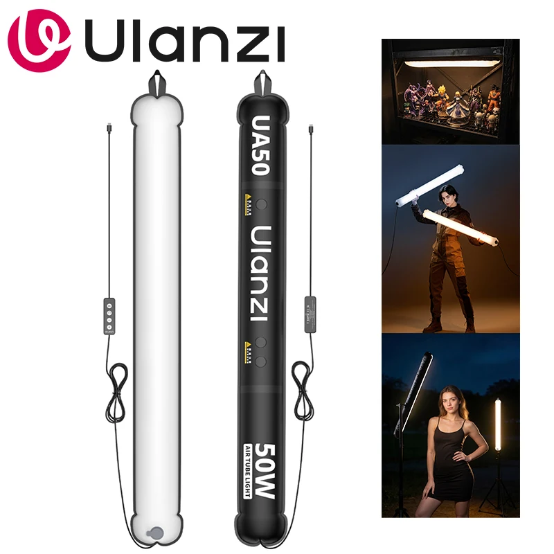 Ulanzi UA50 50W Bi-Color Inflatable Air Tube Light 2700k-65000K Handheld LED Light Stick Portable Light Wand for Photography
Ulanzi UA50 50W Bi-Color Inflatable Air Tube Light 2700k-65000K Handheld LED Light Stick Portable Light Wand for Photography