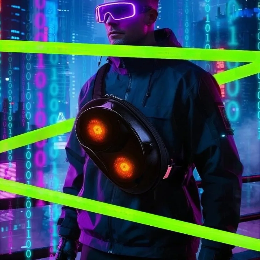 Светодиодная сумка через плечо — модный рюкзак с силуэтом кошки, светодиодным дисплеем с управлением через приложение и светодиодной подсветкой Loyal Eyes Design
Светодиодная сумка через плечо — модный рюкзак с силуэтом кошки, светодиодным дисплеем с управлением через приложение и светодиодной подсветкой Loyal Eyes Design