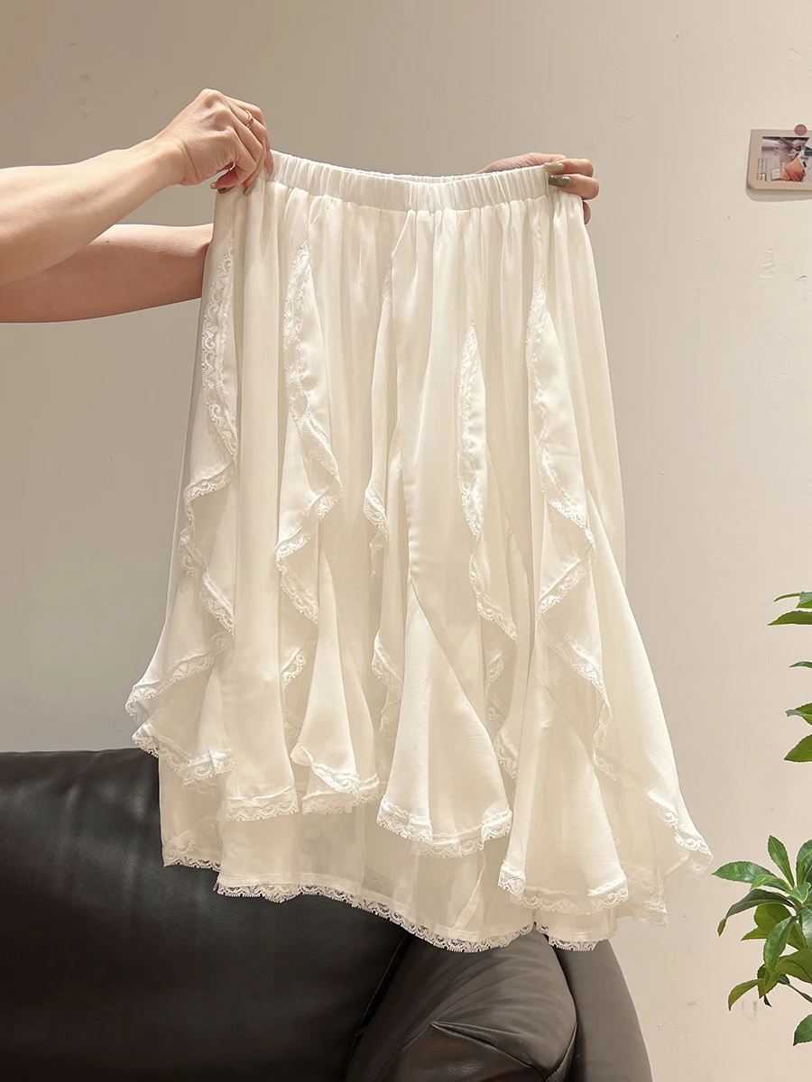 Ballet Sle High Waist Lace Patchwork A-Line Skirt Women's Summer 2025 New Unique Versatile f-length Skirt
Ballet Sle High Waist Lace Patchwork A-Line Skirt Women's Summer 2025 New Unique Versatile f-length Skirt