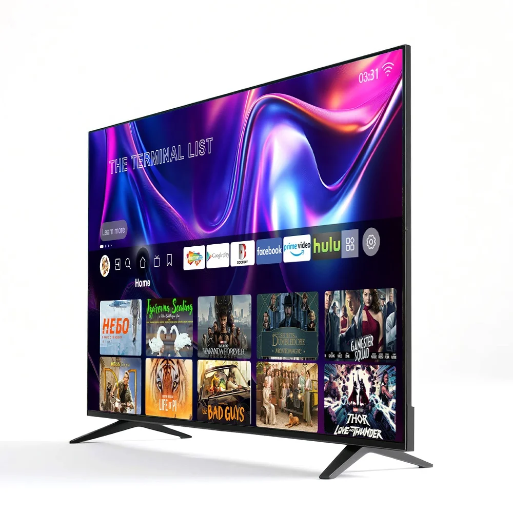 Best Mini Led TV 32 50 55 65 75 85 98 Polegadas 2K 4K UHD TV High Definition Television Android Version Smart TV