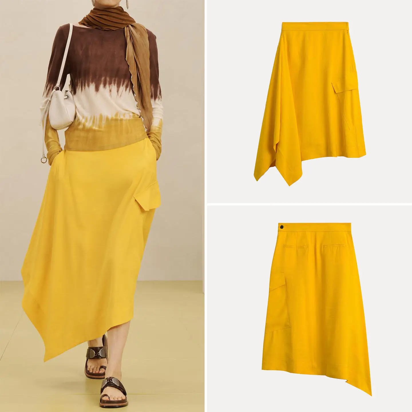 Fashionable Asymmetrical Midi Skirt Women's Summer Casual Wear Slimming mid Waist A-Line Skirt Standard Fit Zadata Brand
Fashionable Asymmetrical Midi Skirt Women's Summer Casual Wear Slimming mid Waist A-Line Skirt Standard Fit Zadata Brand