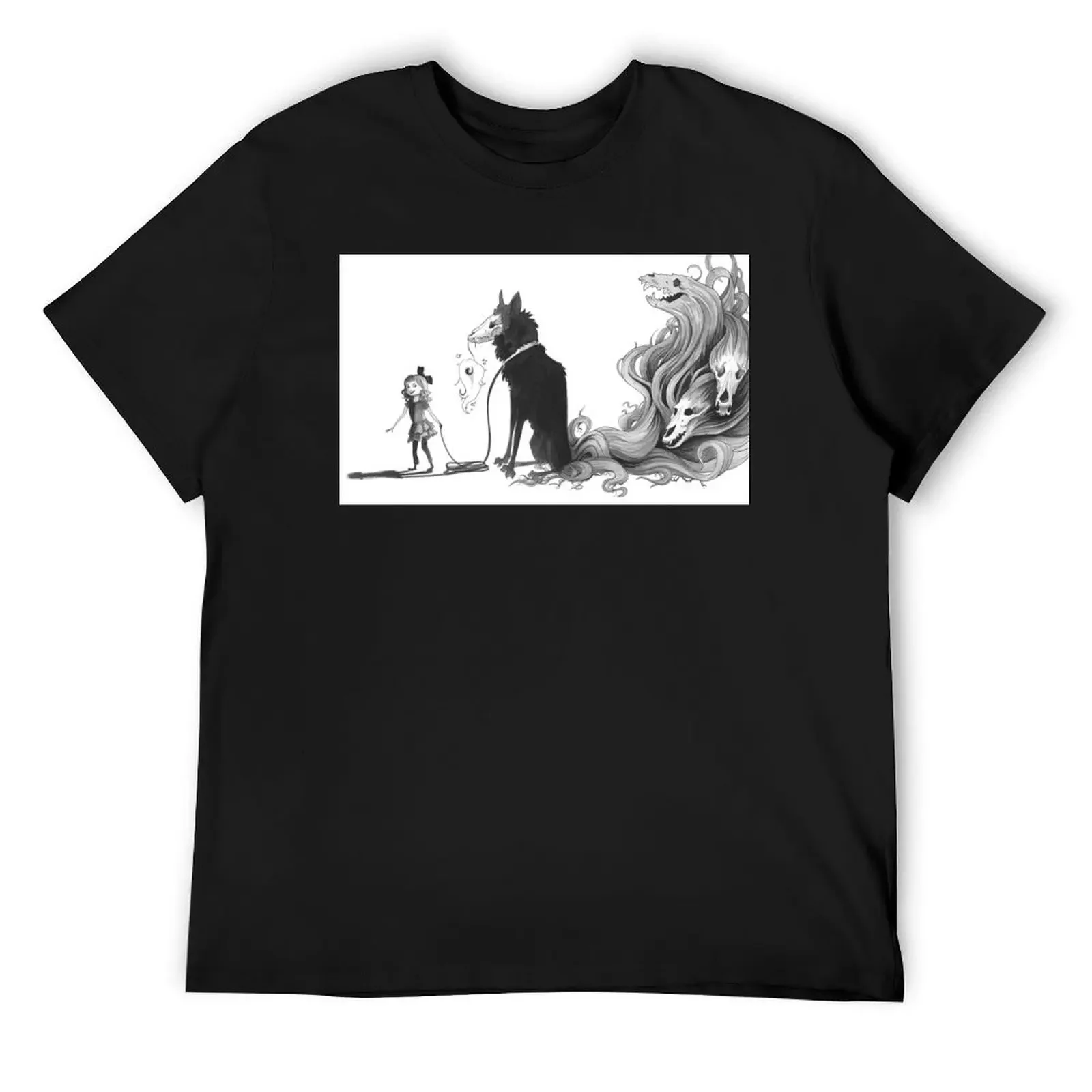 A Girl And Her Dark Gothic Illustration T-Shirt graphic t shirts plus size men clothing 
A Girl And Her Dark Gothic Illustration T-Shirt graphic t shirts plus size men clothing