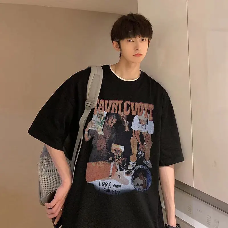 Short sleeve T-shirt men's summer trend brand 2025 new Hong Kong wind trend ins all loose boys half sleeve 100% cotton T-shirt
Short sleeve T-shirt men's summer trend brand 2025 new Hong Kong wind trend ins all loose boys half sleeve 100% cotton T-shirt