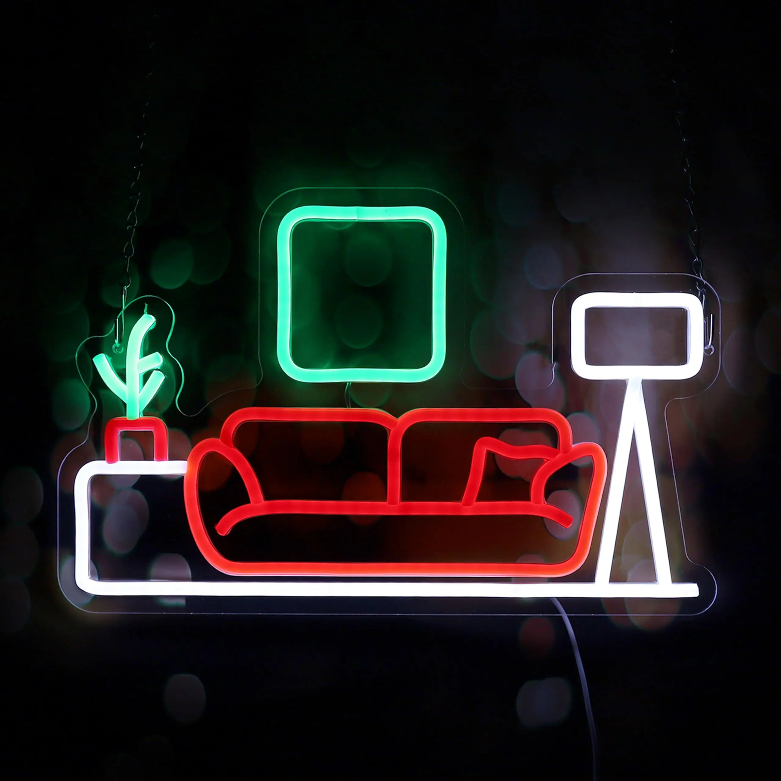 Sofa LED Neon - Transparent Acrylic Design, USB Powered Dimmable LED Neon, Suitable for Home Decor, Game Room, Party Wall Decor
Sofa LED Neon - Transparent Acrylic Design, USB Powered Dimmable LED Neon, Suitable for Home Decor, Game Room, Party Wall Decor