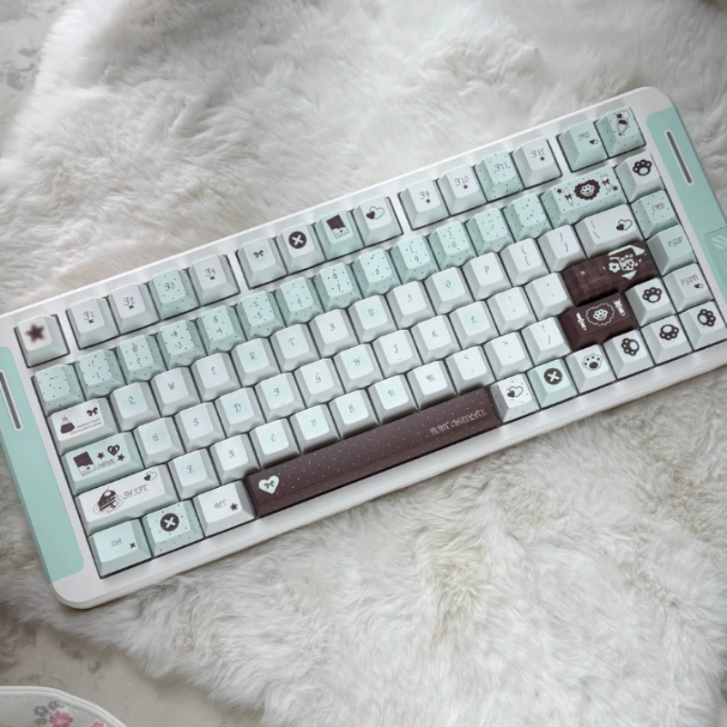 Mint Chocolate Theme Keycaps Sets PBT Cherry Profile Sublimation Custom Original Handmade Keycaps for Mechanical Keyboard Gift
Mint Chocolate Theme Keycaps Sets PBT Cherry Profile Sublimation Custom Original Handmade Keycaps for Mechanical Keyboard Gift