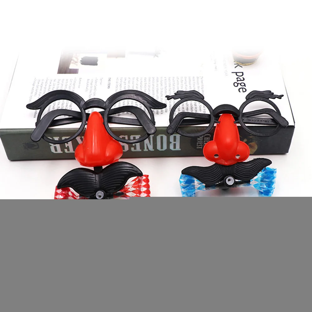 2PCS Funny Props Nose Glasses Whistle Costume Round Frame False Nose Blow Out Dragon Props (Small Size, Random
2PCS Funny Props Nose Glasses Whistle Costume Round Frame False Nose Blow Out Dragon Props (Small Size, Random