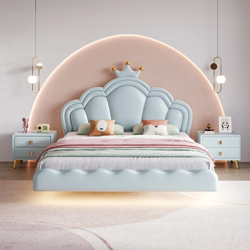 Cream Wind Children's Suspension Bed With Lights Modern Simple Girl Boy Soft Package Light Luxury Double Master Bedroom Bed
Cream Wind Children's Suspension Bed With Lights Modern Simple Girl Boy Soft Package Light Luxury Double Master Bedroom Bed