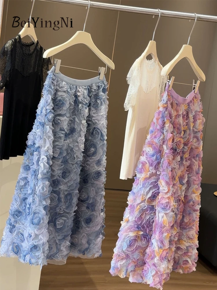 Beiyingni French Romance A-line Skirts for Woman 3D Flowers Charming High Waist Skirt Women Ball Gown Elegant Midi Skirt Summer
Beiyingni French Romance A-line Skirts for Woman 3D Flowers Charming High Waist Skirt Women Ball Gown Elegant Midi Skirt Summer