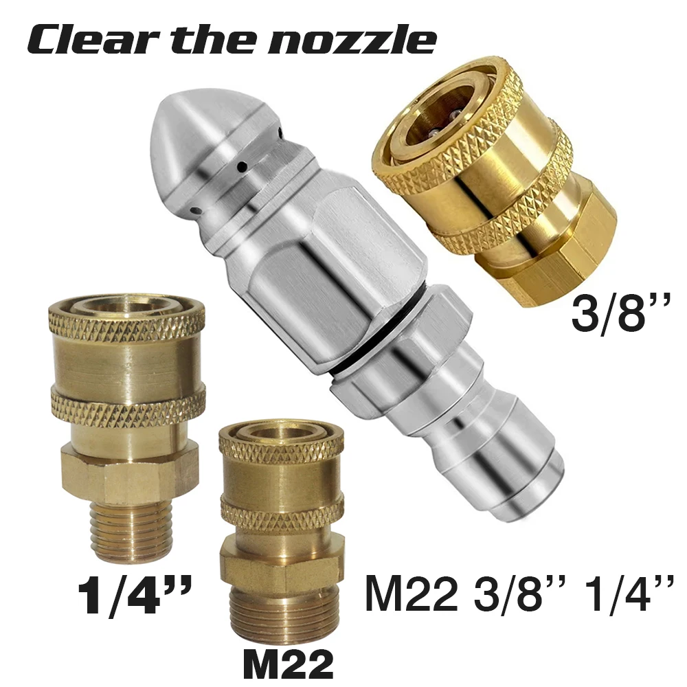 M22 3/8'' 1/4'' Водоструйная насадка-распылитель высокого давления Канализационная медная быстроразъемная насадка для мойки высокого давления Быстроразъемная насадка для сливного шланга
M22 3/8'' 1/4'' Водоструйная насадка-распылитель высокого давления Канализационная медная быстроразъемная насадка для мойки высокого давления Быстроразъемная насадка для сливного шланга