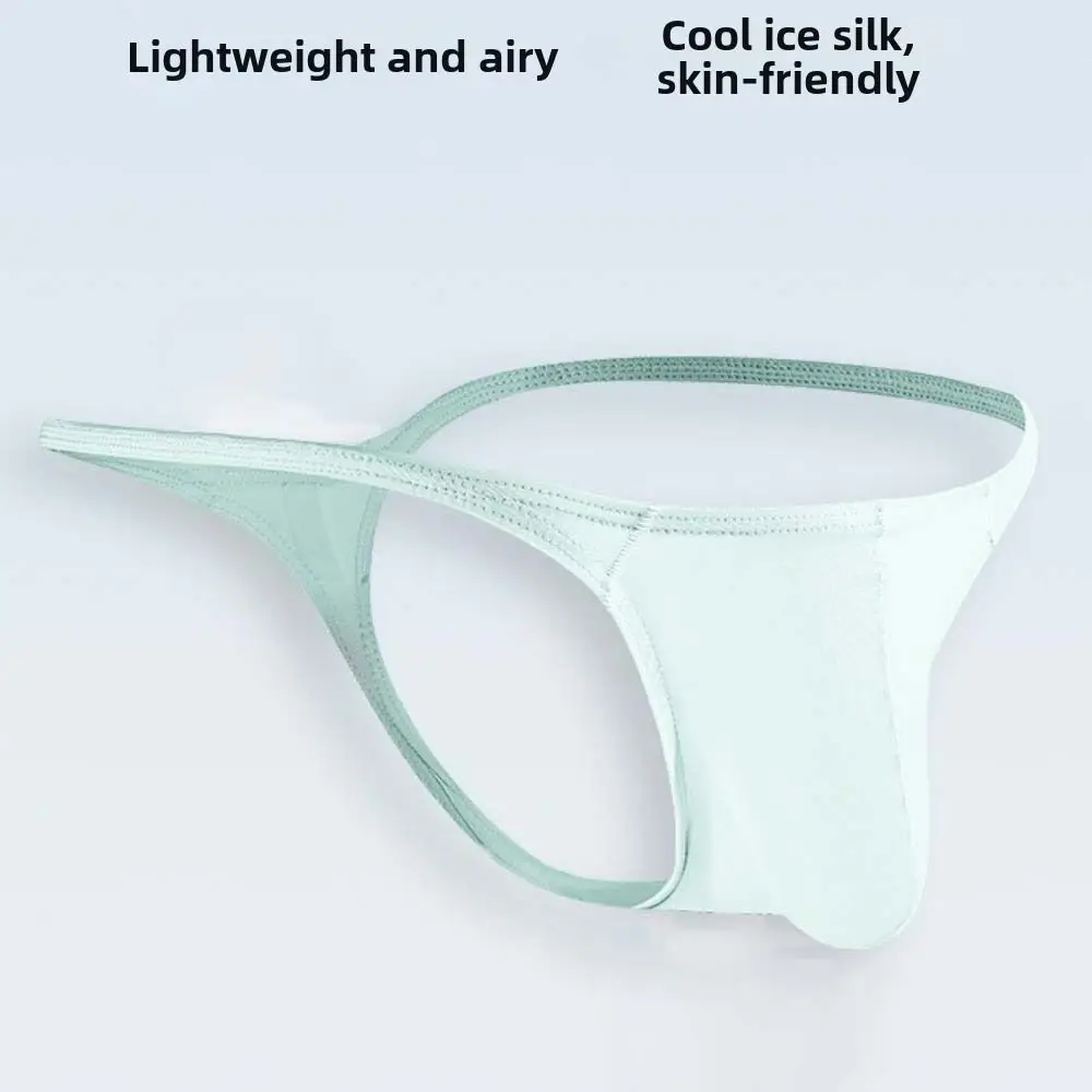 Breathable Low Waist Men Ice Silk Thongs Thin Strap Solid Color Men's Panties Underpants T-back Male Briefs Male
Breathable Low Waist Men Ice Silk Thongs Thin Strap Solid Color Men's Panties Underpants T-back Male Briefs Male
