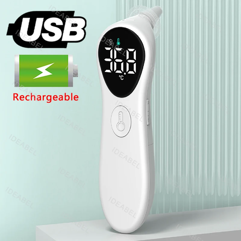 Rechargeable Digital Forehead & Ear Thermometer Non-Contact Medical Thermometer Baby/Adult ±0.1℃ Temperature precise Measure
Rechargeable Digital Forehead & Ear Thermometer Non-Contact Medical Thermometer Baby/Adult ±0.1℃ Temperature precise Measure