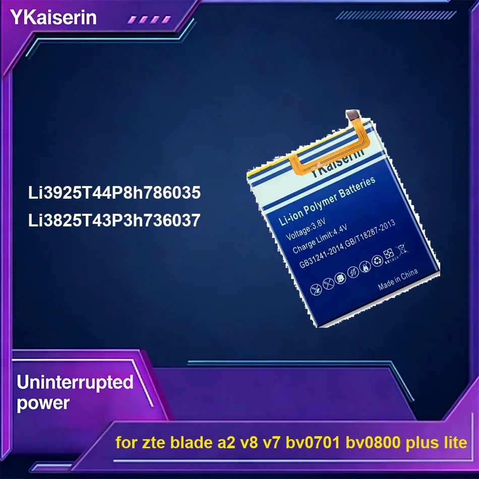 Аккумулятор 4000-5800 мАч для ZTE Blade A2 V8 V7 BV0701 BV0800 Plus Lite Li3925T44P8h786035 Li3925T44P8h786035 Li3825T43P3h736037
Аккумулятор 4000-5800 мАч для ZTE Blade A2 V8 V7 BV0701 BV0800 Plus Lite Li3925T44P8h786035 Li3925T44P8h786035 Li3825T43P3h736037