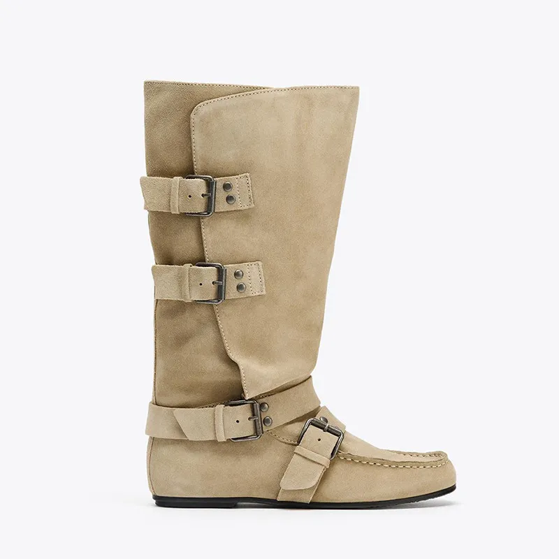 Autumn New Suede Thick-soled Non-slip Mid-calf Boots Womens Buckle Designer Boots Daily Casual High Boots Botas Mujer
Autumn New Suede Thick-soled Non-slip Mid-calf Boots Womens Buckle Designer Boots Daily Casual High Boots Botas Mujer