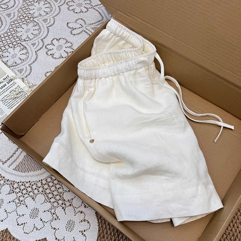 Casual Solid Drawstring Shorts Women Summer New Leisure Wide Leg Pants A-Line Pants Comfortable Breathable High Waist
Casual Solid Drawstring Shorts Women Summer New Leisure Wide Leg Pants A-Line Pants Comfortable Breathable High Waist