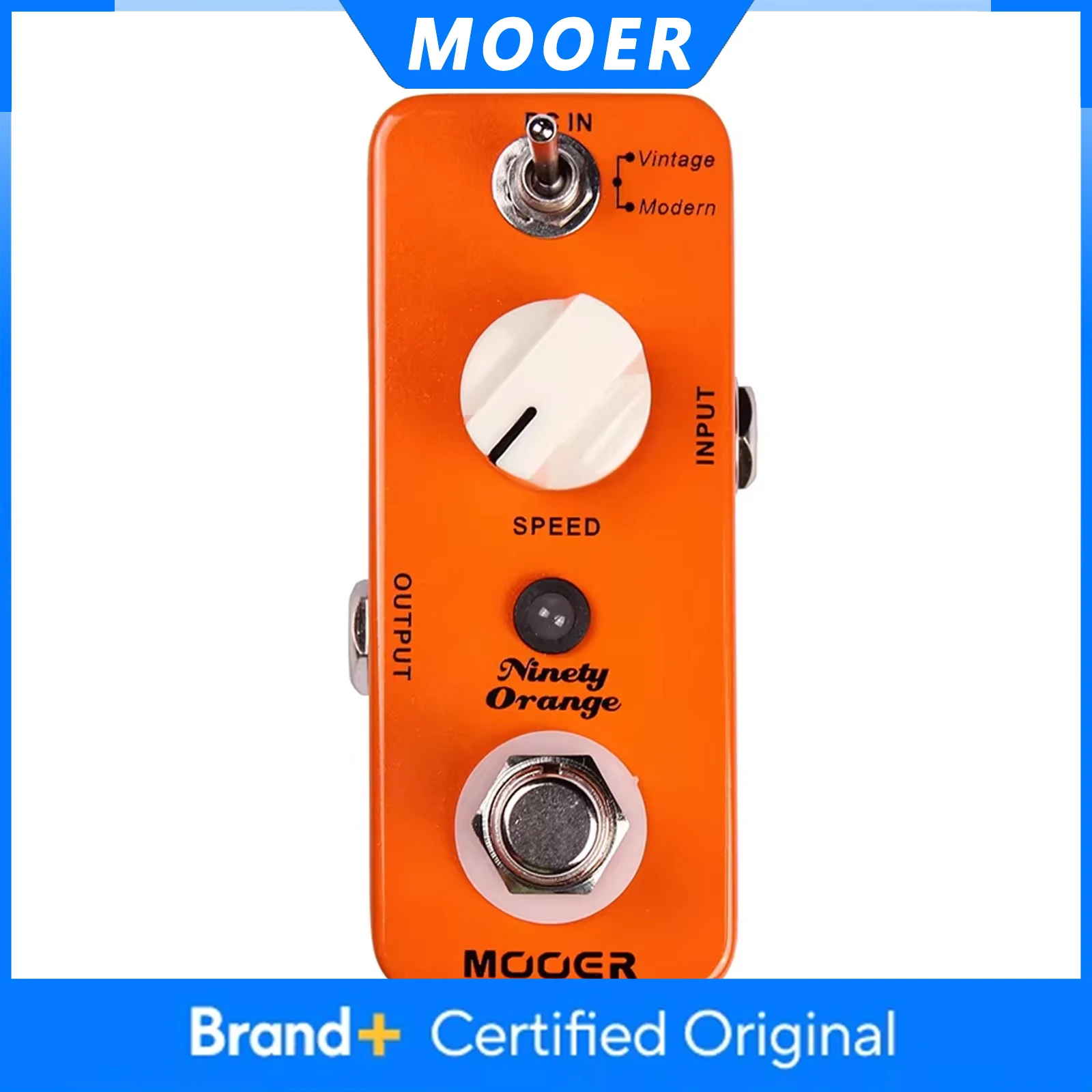 Гитарная педаль эффектов MOOER Ninety Orange: аналоговый фазер, 2 режима (винтаж/современный), True Bypass, для электрогитары
Гитарная педаль эффектов MOOER Ninety Orange: аналоговый фазер, 2 режима (винтаж/современный), True Bypass, для электрогитары