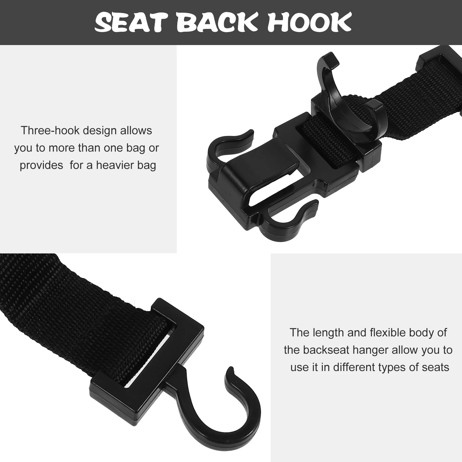 3Pcs Car Seat Back Hooks Black Strong Plastic Hidden Headrest Hanger Car Handbag Shopping Bag Coat Storage Hanger
3Pcs Car Seat Back Hooks Black Strong Plastic Hidden Headrest Hanger Car Handbag Shopping Bag Coat Storage Hanger