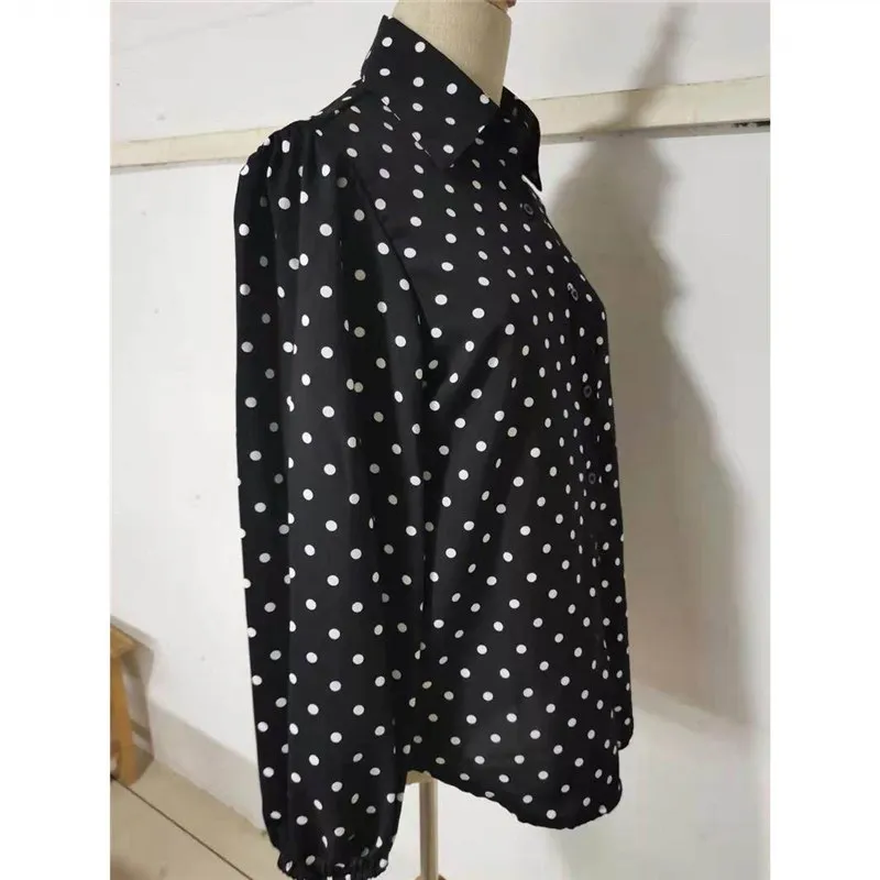 Women's Long Sleeve Polka Dot Lantern Shirt with Lapel Other Style Other Material Components Winter Collection Resistant to D...
Women's Long Sleeve Polka Dot Lantern Shirt with Lapel Other Style Other Material Components Winter Collection Resistant to D...
