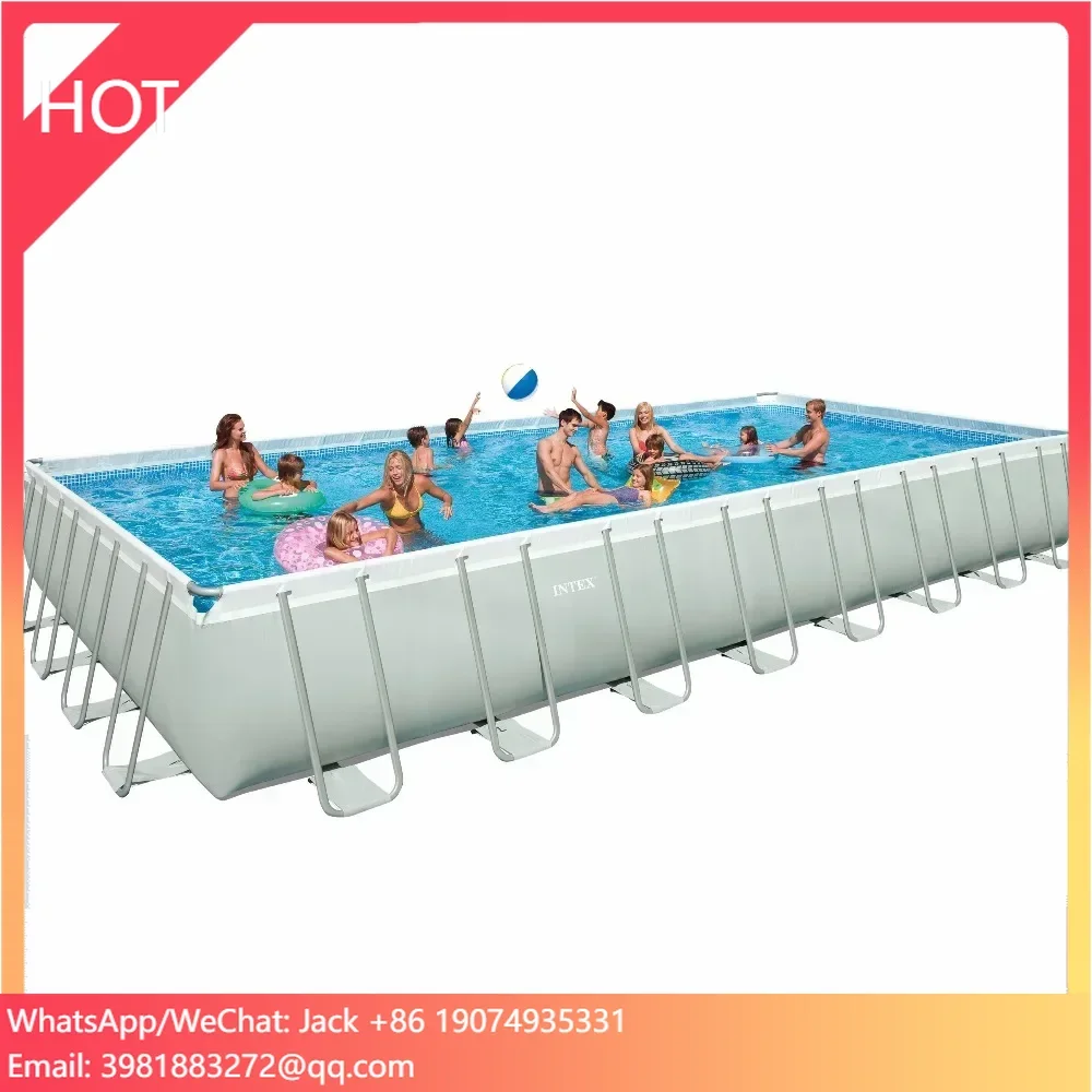 INTEX 26372 32' X 16' X 52'' Ultra High Quality Outdoor Rectangular Steel Frame Pool
INTEX 26372 32' X 16' X 52'' Ultra High Quality Outdoor Rectangular Steel Frame Pool