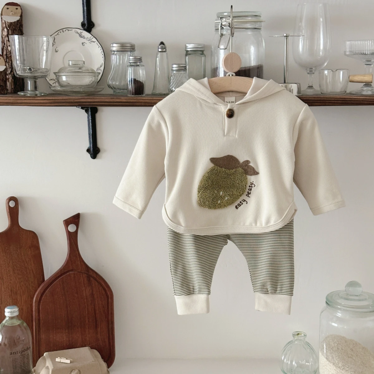 Baby Clothes Hoodie Fruit Patch Long Sleeved+Striped Long Pants Childrens Suit 2 Pce/set Auttumn Cartoon Casual Childrens Set
Baby Clothes Hoodie Fruit Patch Long Sleeved+Striped Long Pants Childrens Suit 2 Pce/set Auttumn Cartoon Casual Childrens Set 