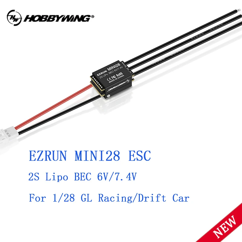 Hobbywing EZRUN MINI28 30A Бесщеточный ESC 2S Малый размер Поддержка настройки Bluetooth Подходит для гоночных дрифтовых автомобилей 1/28 и 1/27
Hobbywing EZRUN MINI28 30A Бесщеточный ESC 2S Малый размер Поддержка настройки Bluetooth Подходит для гоночных дрифтовых автомобилей 1/28 и 1/27