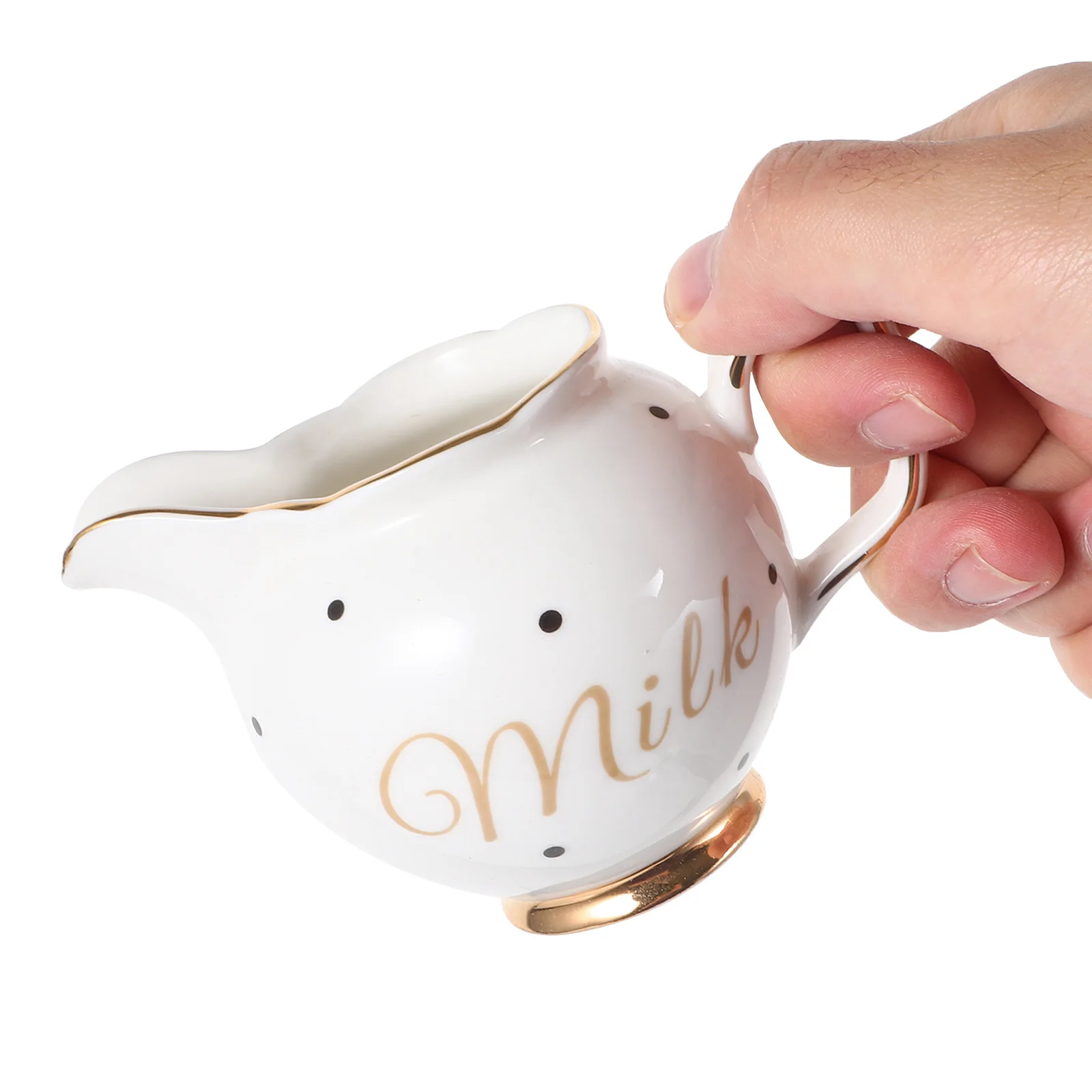 Luxury European Style Ceramic Milk Kettle with Exquisite Rim Multi Functional for Coffee Sugar Creamer Elegant Pitcher for Home
Luxury European Style Ceramic Milk Kettle with Exquisite Rim Multi Functional for Coffee Sugar Creamer Elegant Pitcher for Home