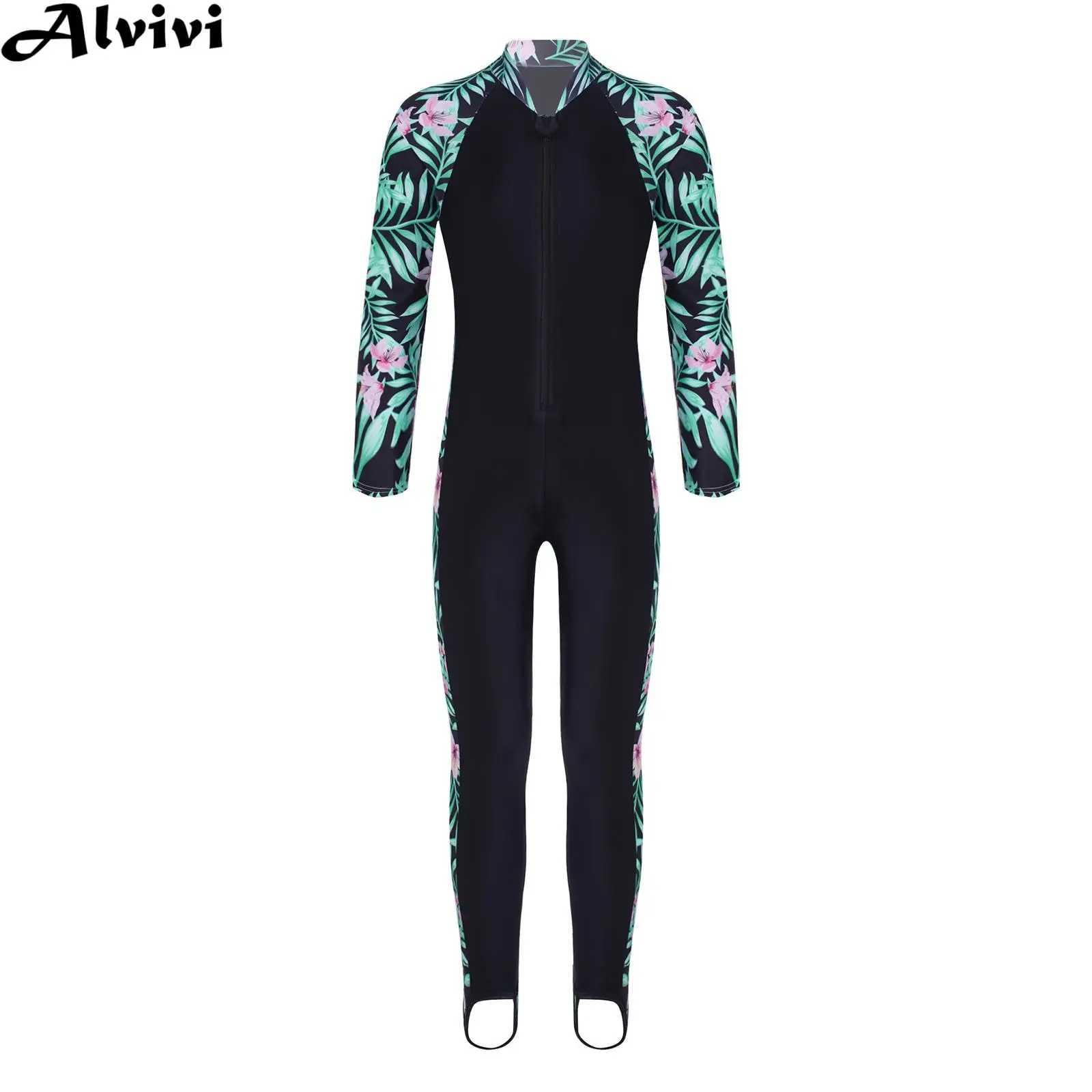 Kids Girls One-piece Print Swimwear Long Sleeve Zipper Bodysuit Swimsuit Rash Guard Bathing Suit Wetsuit for Surfing Beach Pool
Kids Girls One-piece Print Swimwear Long Sleeve Zipper Bodysuit Swimsuit Rash Guard Bathing Suit Wetsuit for Surfing Beach Pool