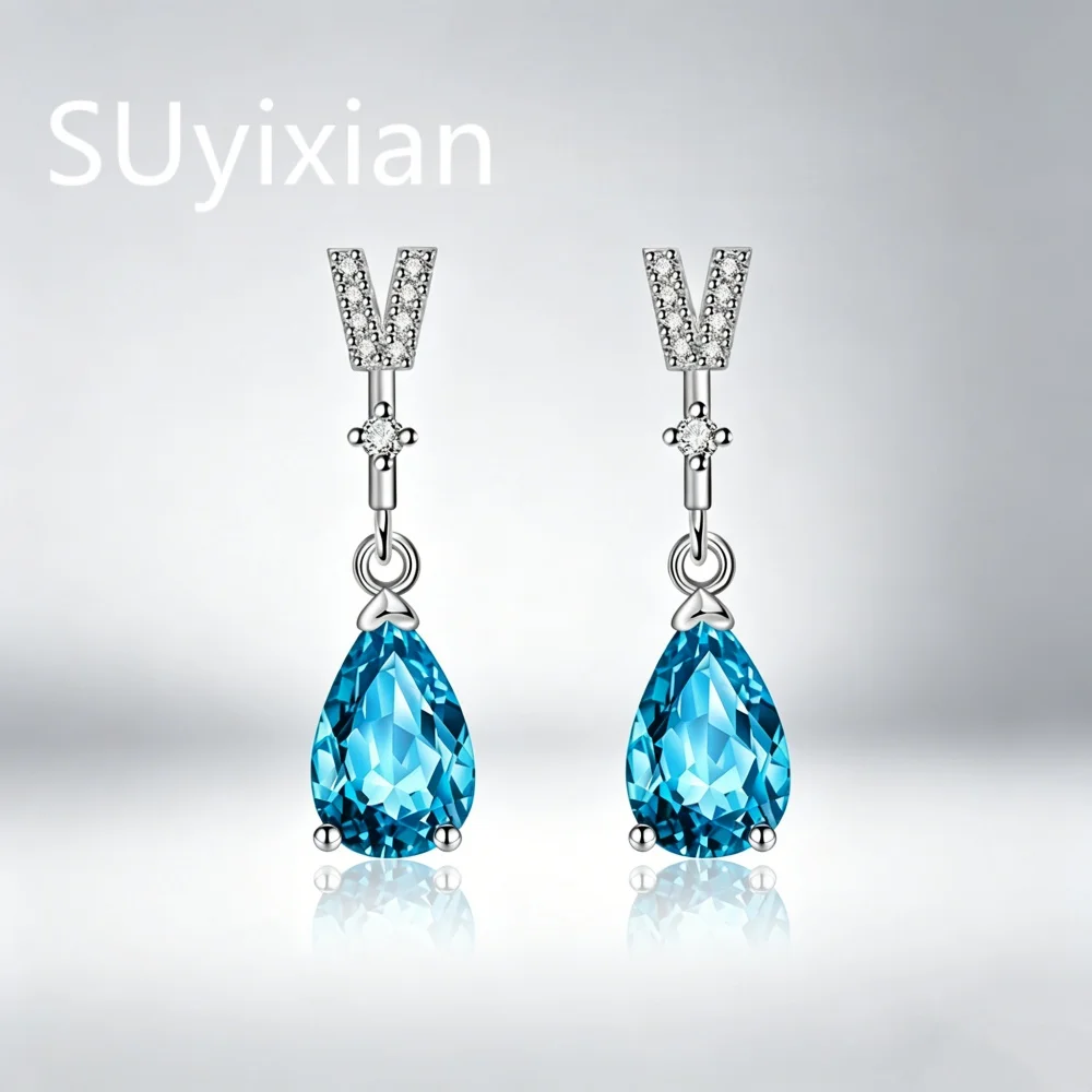 925 Sterling Silver Light Luxury Fashion Temperament V-shaped Water Drop Zircon Earrings Birthday Gift Women's Jewelry
925 Sterling Silver Light Luxury Fashion Temperament V-shaped Water Drop Zircon Earrings Birthday Gift Women's Jewelry