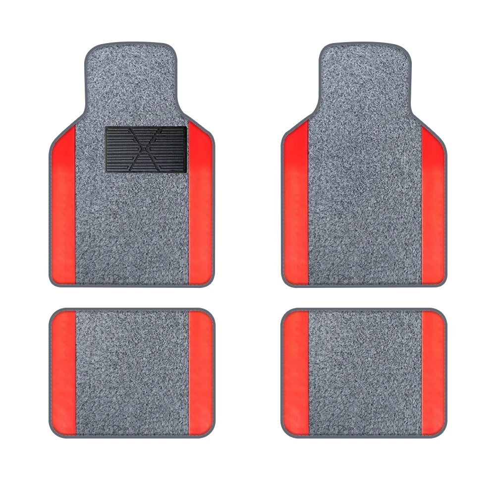 Gray Velvet Floor Mat With Color Stripes 4pcs Suitable For Off-Road Vehicles And Trucks
Gray Velvet Floor Mat With Color Stripes 4pcs Suitable For Off-Road Vehicles And Trucks