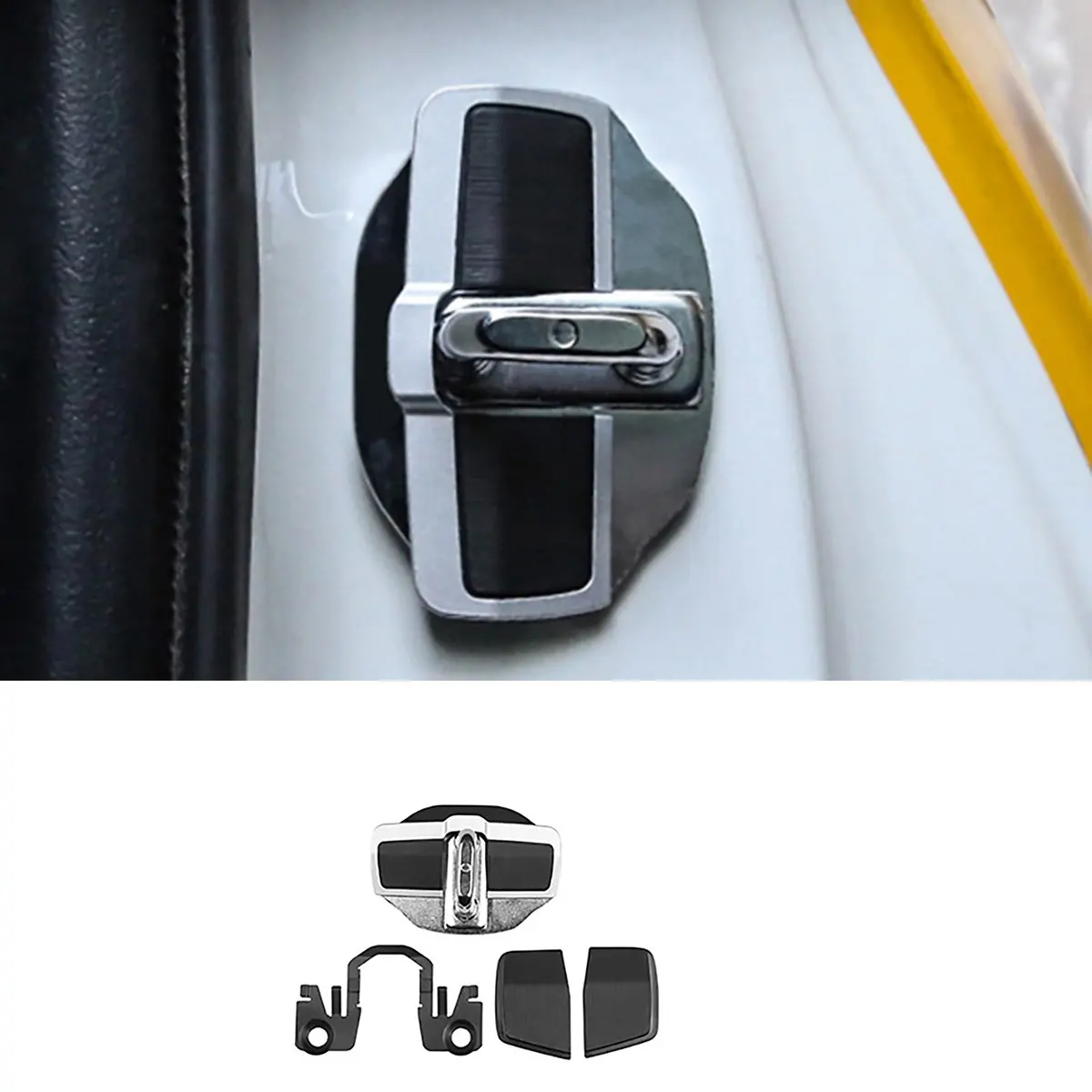 #96W TRD Door Stabilizer Door Lock Protector ,1 Set TRD Door Stabilizer Latches Protector for Land Cruiser LC200 (Black&Silver)
#96W TRD Door Stabilizer Door Lock Protector ,1 Set TRD Door Stabilizer Latches Protector for Land Cruiser LC200 (Black&Silver)