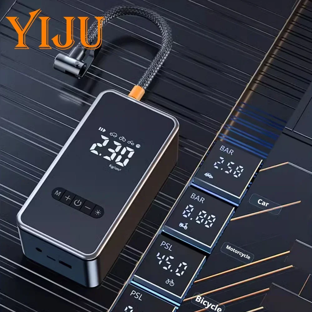 4 in 1 Car Air Pump Wired/Wireless Car Air Compressor Dethable Flashlight 4400mAh Power Bank Portable Tire Inflator Pump
4 in 1 Car Air Pump Wired/Wireless Car Air Compressor Dethable Flashlight 4400mAh Power Bank Portable Tire Inflator Pump