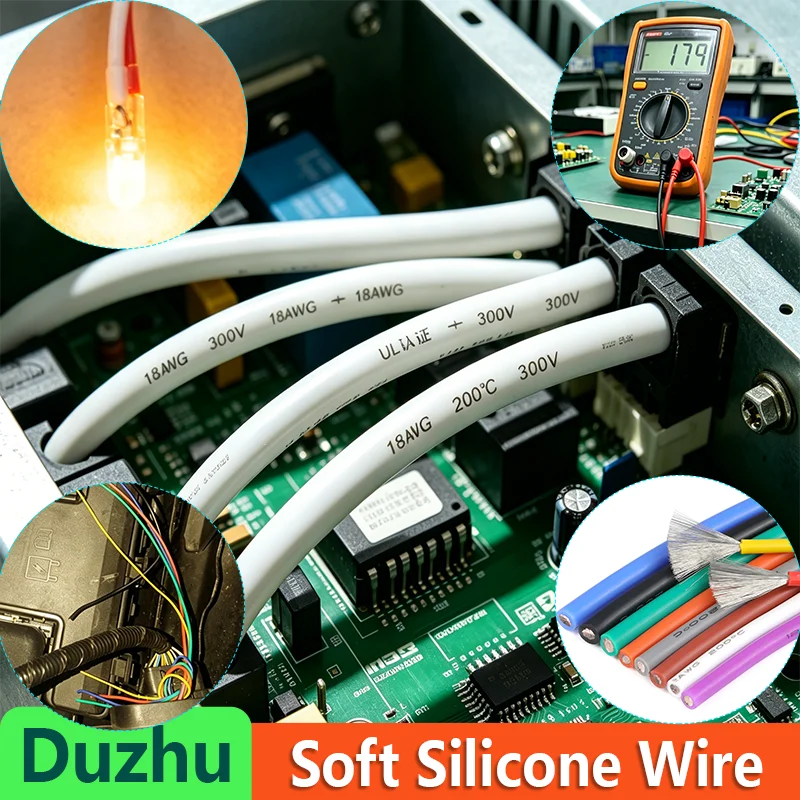 Flexible Silicone Insulated Electric Wire 200℃ High Temp 24/22/20/18/16/14/12/10/8/6/4/2AWG Tinned Copper Stranded Power Cable
Flexible Silicone Insulated Electric Wire 200℃ High Temp 24/22/20/18/16/14/12/10/8/6/4/2AWG Tinned Copper Stranded Power Cable