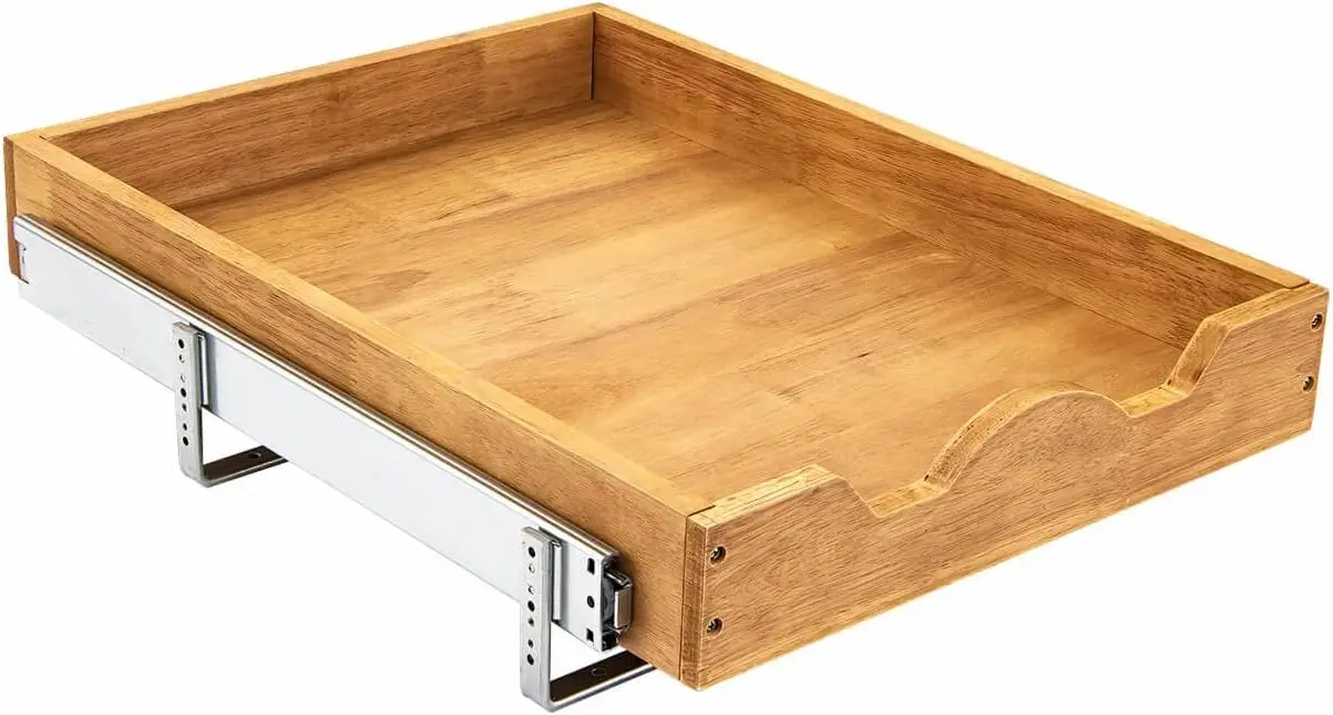 Pull Out Cabinet Organizer 17"W x 18"D 1 Tier Oak Wood Under Shelf Drawer
Pull Out Cabinet Organizer 17"W x 18"D 1 Tier Oak Wood Under Shelf Drawer