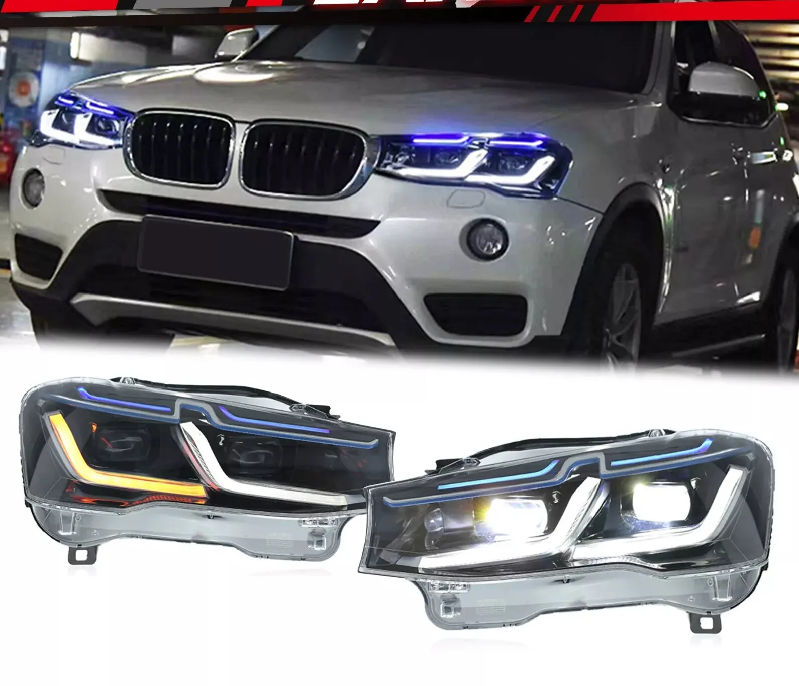Для BMW X3 X4 F25 2011-2018 F26 пара прозрачных светодиодных фар в сборе, передняя лампа
Для BMW X3 X4 F25 2011-2018 F26 пара прозрачных светодиодных фар в сборе, передняя лампа