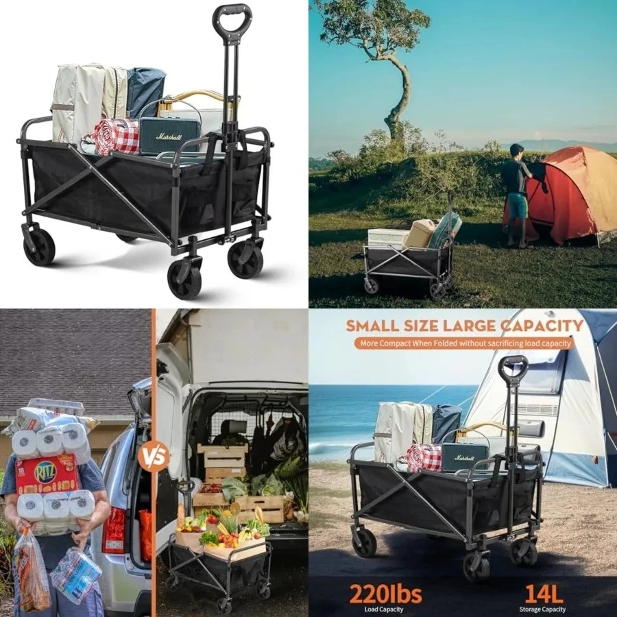 Beach Wagon - Wagon Cart with Wheels Foldable, Heavy Duty Garden Cart with Swivel Wheels, Large Capacity, and Adjustable Handle
Beach Wagon - Wagon Cart with Wheels Foldable, Heavy Duty Garden Cart with Swivel Wheels, Large Capacity, and Adjustable Handle