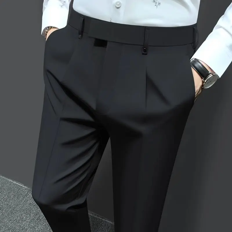 New Spring Autumn Korean Edition Business Casual High Waist Slim Fit Solid Color Versatile No Iron Dropping Feet Pants JJ10
New Spring Autumn Korean Edition Business Casual High Waist Slim Fit Solid Color Versatile No Iron Dropping Feet Pants JJ10