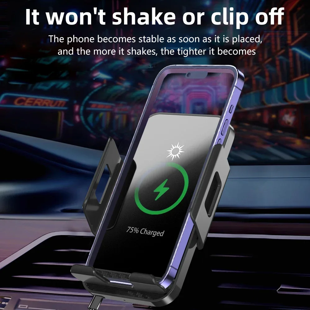 Автоматическое беспроводное зарядное устройство, автомобильный держатель для телефона, навигационная подставка, зажим для вентиляционного отверстия для iPhone 16, Samsung Xiaomi, станция быстрой зарядки
Автоматическое беспроводное зарядное устройство, автомобильный держатель для телефона, навигационная подставка, зажим для вентиляционного отверстия для iPhone 16, Samsung Xiaomi, станция быстрой зарядки