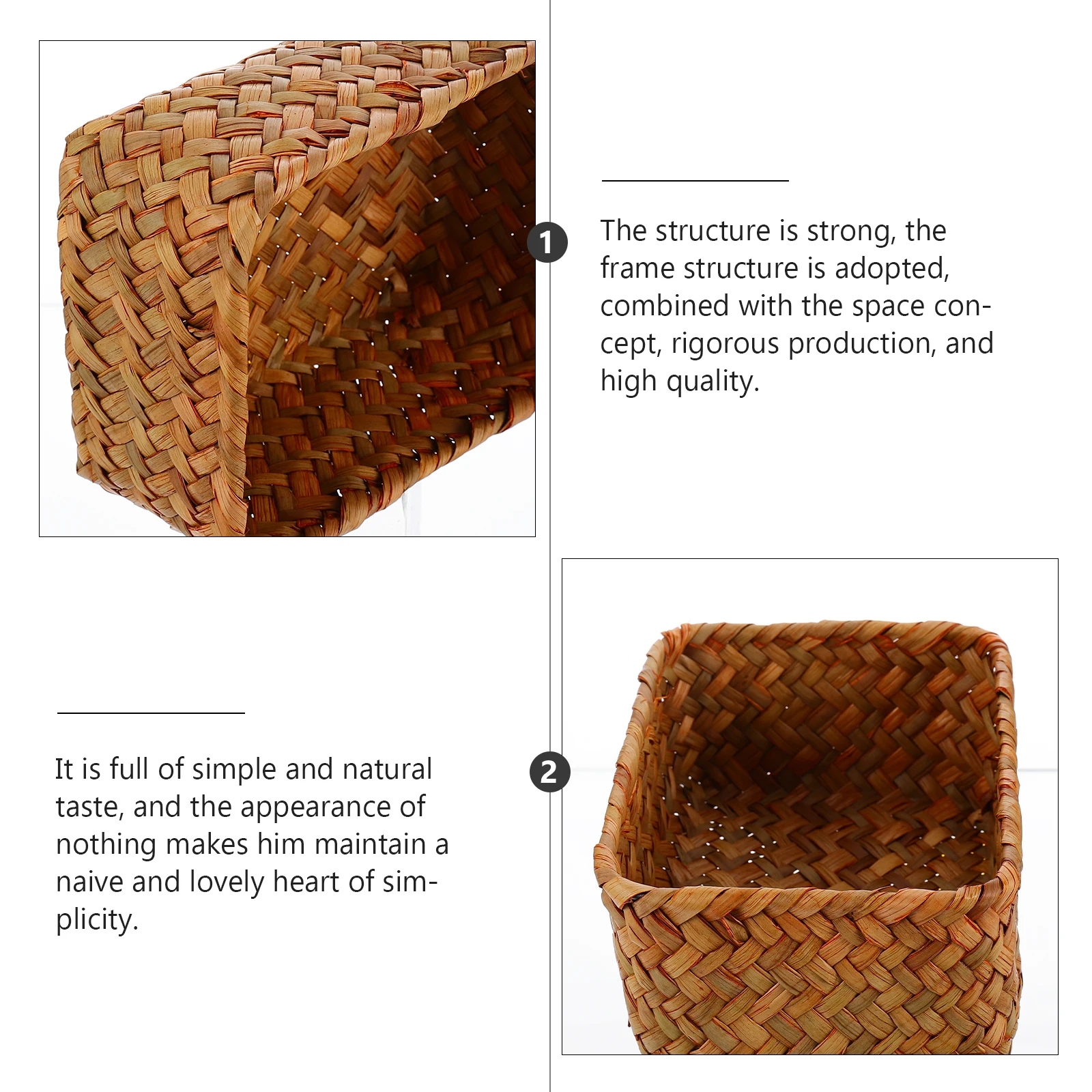 Wicker Baskets Handwoven Seagrass Storage Basket Fruit Bread Pastoral Style Laundry Decorative Rattan Container
Wicker Baskets Handwoven Seagrass Storage Basket Fruit Bread Pastoral Style Laundry Decorative Rattan Container