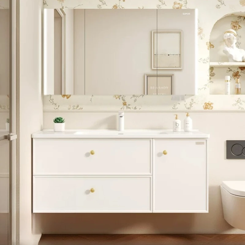 French Cream Wind Bathroom Cabinet Ceramic Integrated Basin Stainless Steel Washbasin Bathroom
French Cream Wind Bathroom Cabinet Ceramic Integrated Basin Stainless Steel Washbasin Bathroom