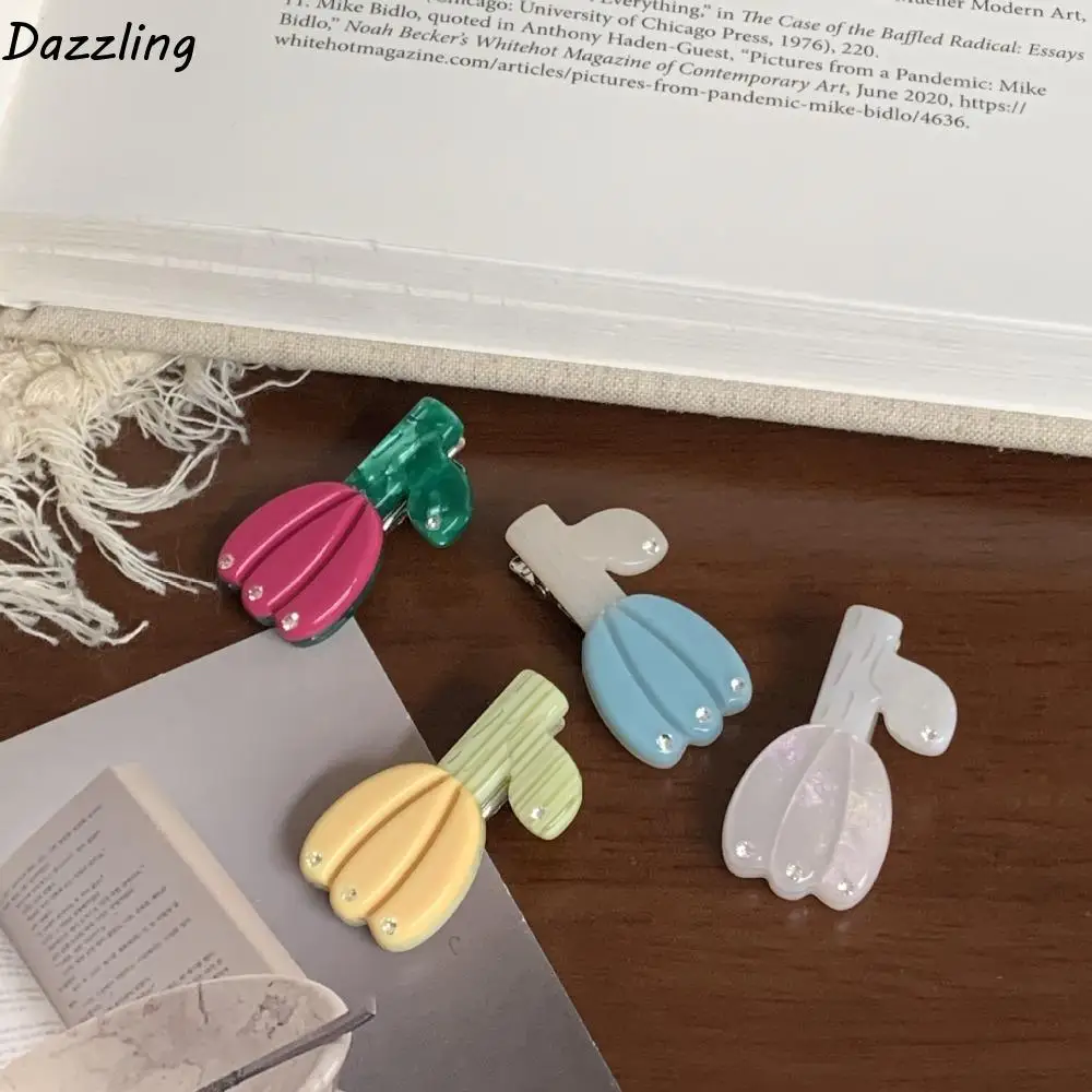 Sweet Rhinestone Tulip Hair Clip Korean Style Bangs Clip Acetic Acid Hairpin Side Clip Duckbill Clip Flower Barrette Girl
Sweet Rhinestone Tulip Hair Clip Korean Style Bangs Clip Acetic Acid Hairpin Side Clip Duckbill Clip Flower Barrette Girl
