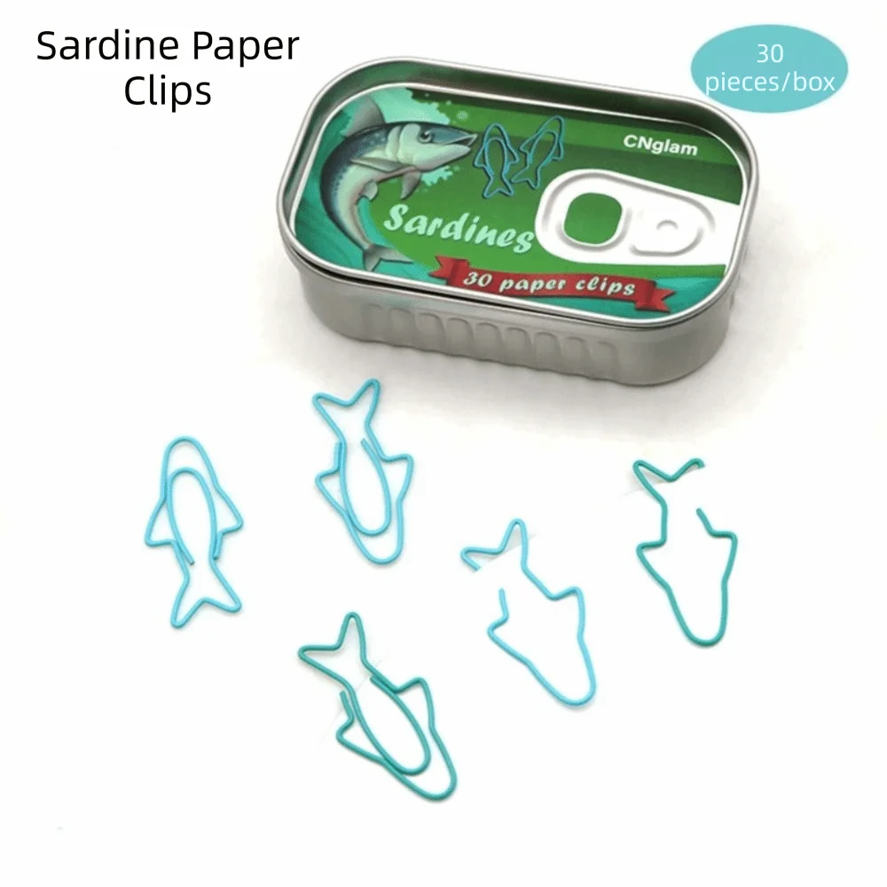 Fish Design Paper Clips Plastic Coated Metal Material Sardine Shapes Clips Educational Paper Pin Bookmark Clips School Supplies
Fish Design Paper Clips Plastic Coated Metal Material Sardine Shapes Clips Educational Paper Pin Bookmark Clips School Supplies