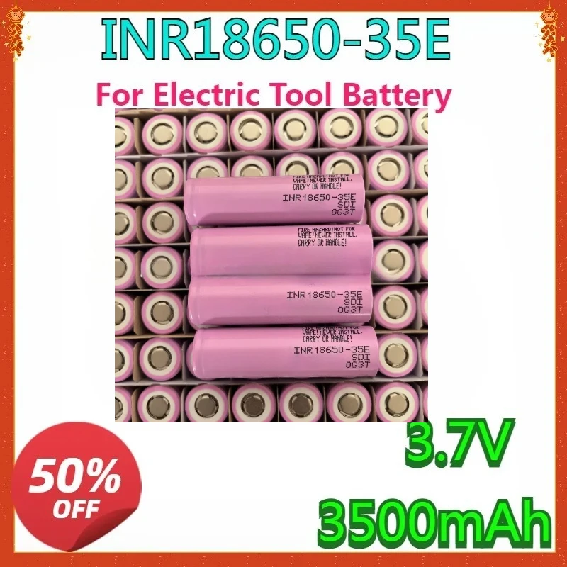For Electric Tool High Capacity Battery New High-quality Rechargeable Battery, 18650 35E Lithium-ion Battery, 3.7V 3500mAh
For Electric Tool High Capacity Battery New High-quality Rechargeable Battery, 18650 35E Lithium-ion Battery, 3.7V 3500mAh
