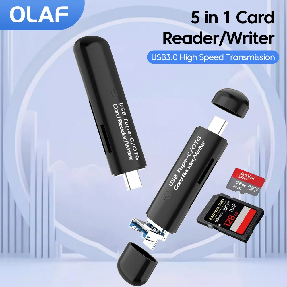 Olaf Multifunction Usb Card Reader Type C /SD /TF Micro USB Smart Memory Card Reader Adapter For PC Laptop Accessories
Olaf Multifunction Usb Card Reader Type C /SD /TF Micro USB Smart Memory Card Reader Adapter For PC Laptop Accessories