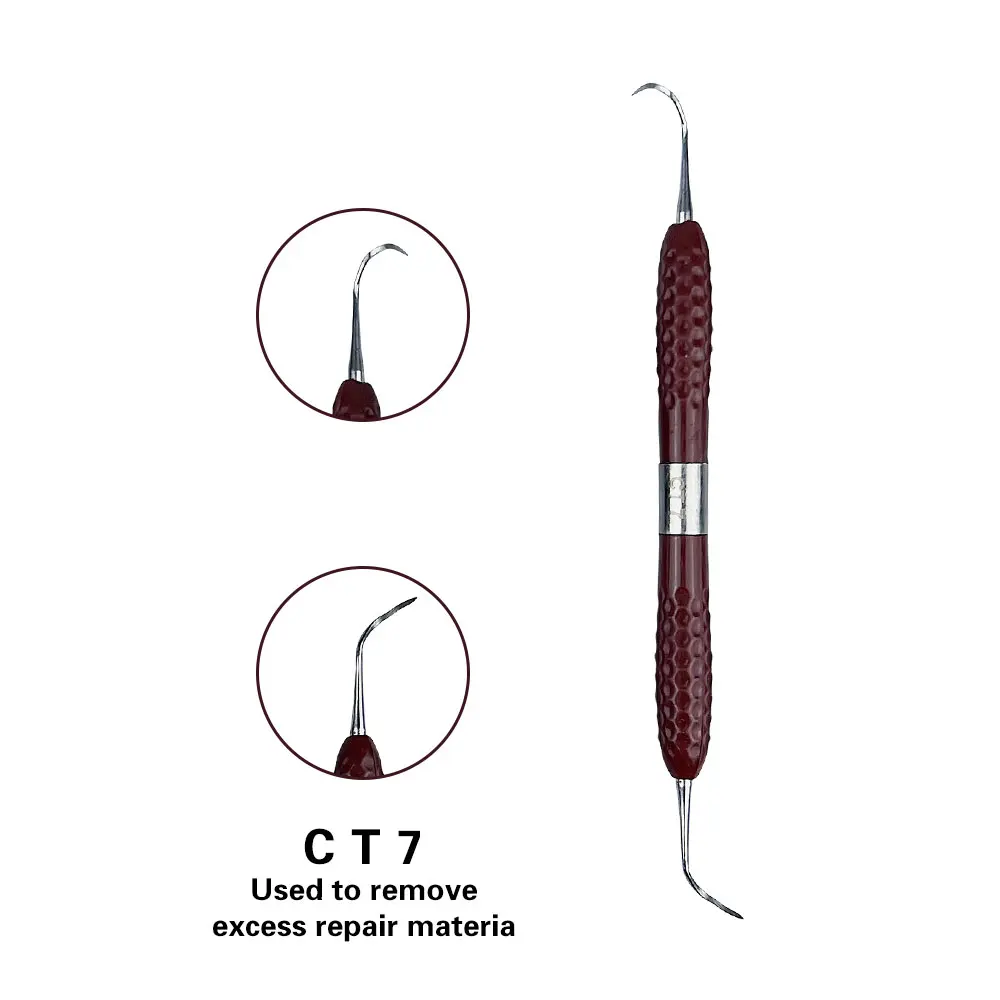CT7 Dental resin filler Aesthetic restoration kit fit for Plastic dresser with silicone handle LM Resin knife
CT7 Dental resin filler Aesthetic restoration kit fit for Plastic dresser with silicone handle LM Resin knife