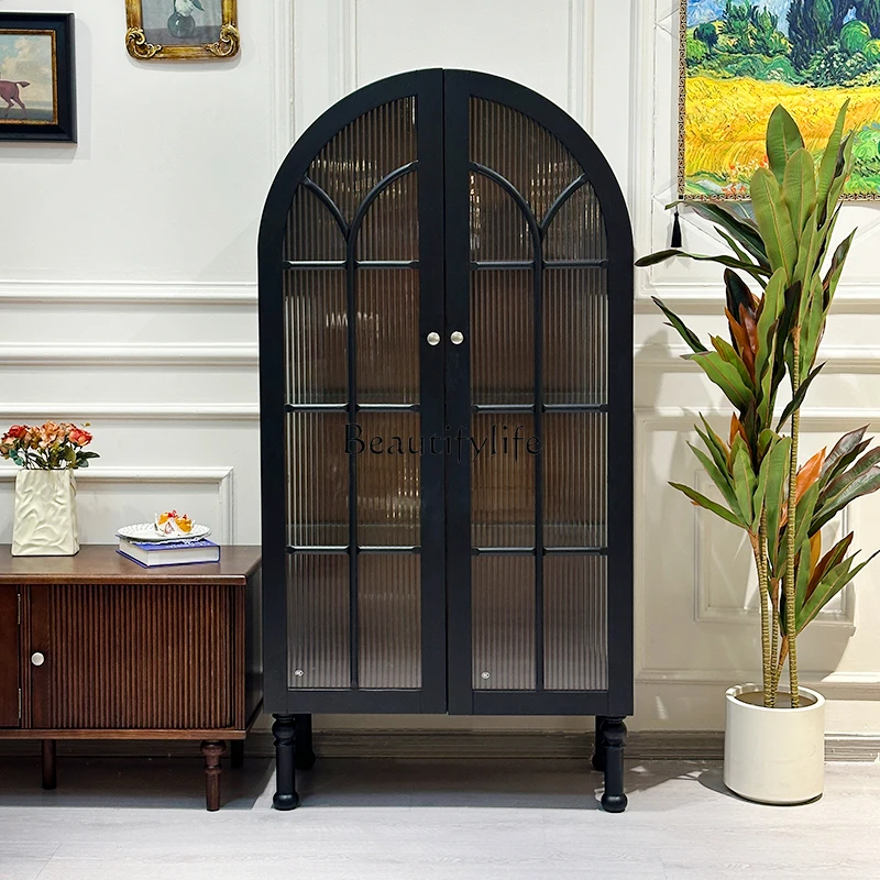French Style Solid Wood Vintage Display Cabinet Arched Red Oak Bookcase Antique Style Natural Wood
French Style Solid Wood Vintage Display Cabinet Arched Red Oak Bookcase Antique Style Natural Wood