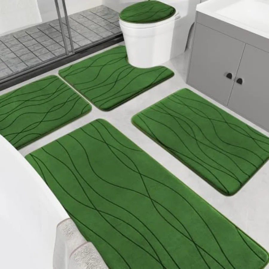 Memory Foam Bathroom Rug Sets 5 Pcs, Ultra Absorbent Bath Mat for Bathroom - Non-Slip Machine Washable and Dry Quickly, 5 Pcs B
Memory Foam Bathroom Rug Sets 5 Pcs, Ultra Absorbent Bath Mat for Bathroom - Non-Slip Machine Washable and Dry Quickly, 5 Pcs B
